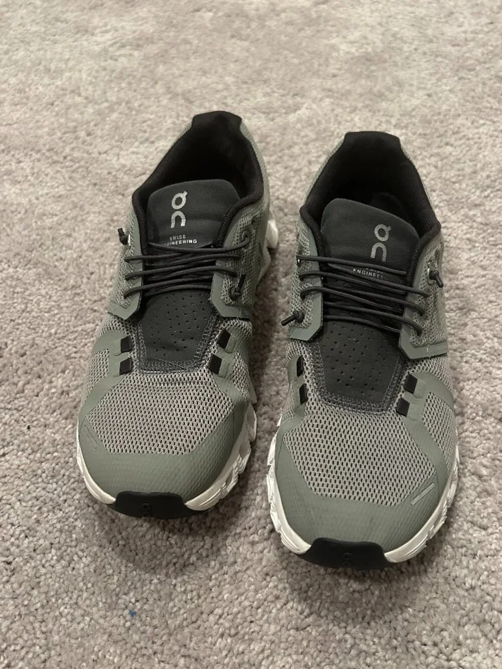 On Running Cloud Women's Sneakers Sage Gray Black Size 7.5 CloudTec